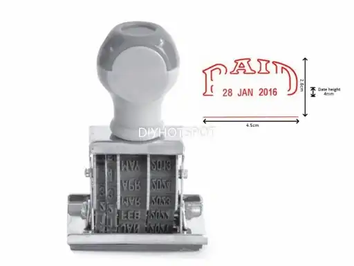 Paid Date Rubber Stamp [958]