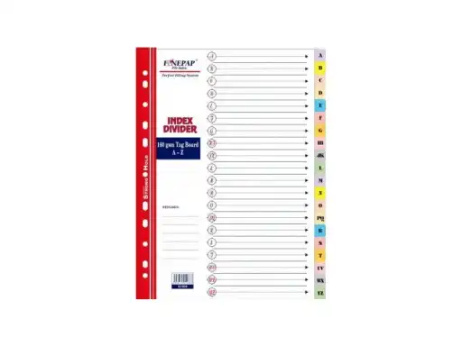 Finepap A4 Color Index Divider 160gsm (A-Z) [1033]