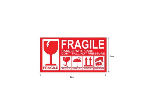 Fragile Sticker Label 5x9cm (10's) [1380]