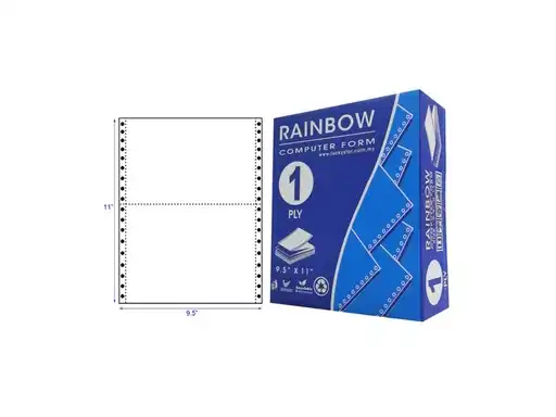 Rainbow NCR Computer Form 1 Ply 2 Up [1307]