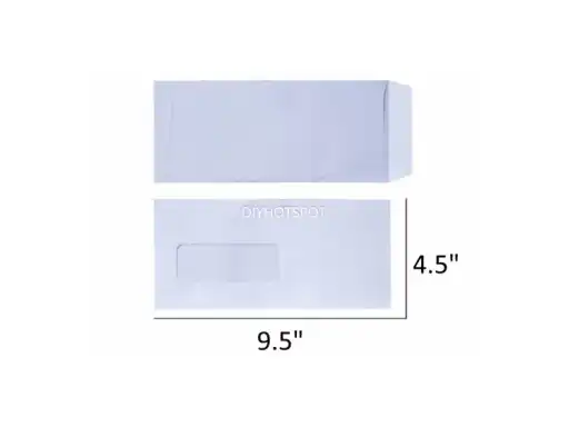 White Window Envelope 4.5" x 9.5" [605]